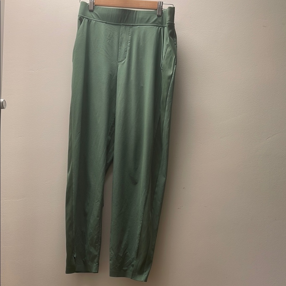 Green Flowy Dress Jumpsuit with Elastic Waist Athleta